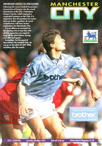 Manchester City v Everton 1992/93